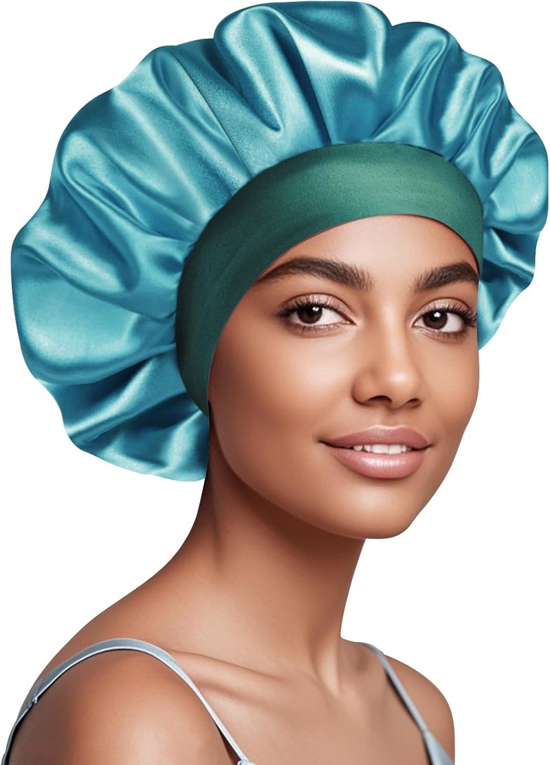 Doitory Store Satin Silk Bonnet for Sleeping, Soft Satin Lined Hair Bonnet for Women, Double Layer Sleep Nightcap - Image 1